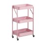 Foldable 3-TIER Trolley Storage Utility Cart