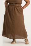 Palesa Linen Midi Skirt - Pinecone - 2XL