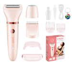 Vgr 3 In 1 Professional Electric Lady Shaver Trimmer Grooming Set & Key Ring - Pink