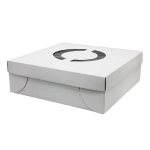 Cake Box Base & Lid With Window Corrugated 16 Inch