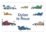 Ice Cream Tub School Label : Race Car Theme