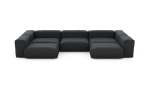 U-shape Sofa - Linen - Anthracite - 377CM X 199CM