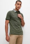 Regular Fit Pique Striped Golfer - Green