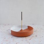 Incense Holder - Terracotta - White Dip