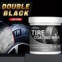 Rayhong Tire Coating Wax 100G - Enhanced Black Shine Durable Protection Wax For Car And Motorcycle Tires Exterior Decoration Restoration Long-lasting Brightness Stain Removal