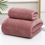 2PCS SET Bath Towel Hand Towel Soft Absorbent Bath Towel Quick Drying Absorbent Towel Bathroom Supplies