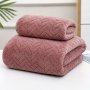 2PCS/SET Bath Towel Hand Towel Soft Absorbent Bath Towel Quick Drying Absorbent Towel Bathroom Supplies