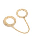 Goldair Gold Plated Cubic Zirconia Pave Chunky Chain Ring - M l
