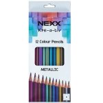 PENCIL CRAYONS Nexx Metallic 12PK