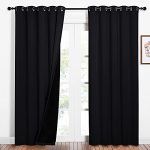 Nicetown High-end Thermal Curtains Full Blackout Curtains 84 Inches Long For Dining Room Soundproof Window Treatment Drapes For