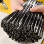 23pcs Business Signature Pen Black College High School Student Office Stationery Exam Water Pen Needle Tube Head 0.5mm Gel Pen