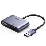 UGreen USB3.0 Male To Hdmi+vga Female Adapter 20518