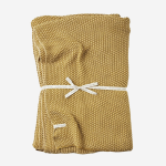 Cotton Knit Throw - Ochre