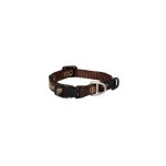 Rogz Fancy Dress Dog Collar Classic Mocha Bone