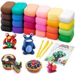 Air Dry Modeling Clay Kit - 24 Colors With 3 Sculpting Tools - Magic Foam Clay For Kids & Adults - Diy Molding Gift