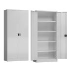 2-DOOR 4-SHELVE Stationery Cupboard Grey