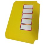Source Direct - A4 Pre-cut 5 Book Covers With 5 Labels - Pack Of 2 Yellow