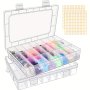 1PC Clear Plastic Organizer Box With Dividers 24 Grid Storage Containers Jewelry Storage Box With Dividers For Beads Earrings Necklaces Rings