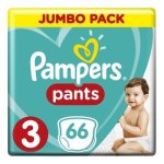 Pampers Pants Size 3 Jumbo Pack 66 Nappies