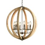 Aura Light Wood Chandelier