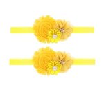 Lddcx Baby Girl Headbands Rhinestone Flower Princess Hair Decorations. LK28 Yellow