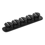 CO110 Cable Organizer Clips – 5 Bays 4 Storage Compartments – Black