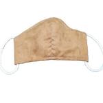 4AKID Adults Reusable Fabric 3-LAYER Non-medical Mask - Large Size - Brown Suedette