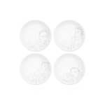 Carrol Boyes 4 Piece Sketchbook Grey Cereal soup Bowl Set White