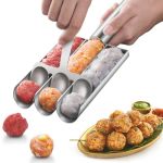 Stainless Steel Meatball Maker - Creative Kitchen Triple Meatball Maker For Meatball Lovers