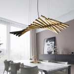 Piano LED Chandelier Light Black