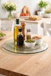 Lazy Susan Tempered Glass Rotating Tray 35CM