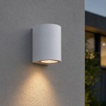Down Facing Outdoor bathroom Wall Light- White