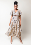 Waterfall Skirt - 46 Black Print