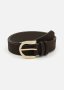 Double Loop Faux Suede Belt