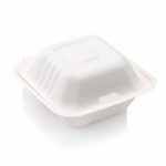 Burger Bagasse Clam 15.4X15.6X7CM 1X50 Tbd