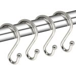 Metal Shower Curtain Hooks Set Of 12 Rust Proof Shower Curtain Hooks Rings Durable S Shaped Hooks Hangers For Shower Curtains Ki
