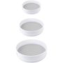 3 Piece Baking Flour Sifters Fine Mesh Strainers For Sifting Cocoa Powder