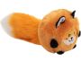 Bushy Throw Dog Toy With Crinkle Tail & Squeaker - Fox