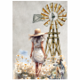 Deco Print Lady In Daisy Field