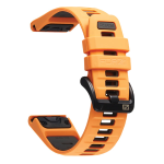 Elite 22MM Easyfit Evolve Series Watch Strap For Garmin Amber Orange Charcoal