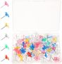 100 Pieces Colorful Star Shaped Push Pins Reusable Multi-function