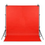 3X6M Pvc Vinyl Studio Backdrop Red With Black Backing - Default