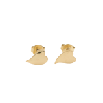 Crooked Heart Gold Earrings - Gold