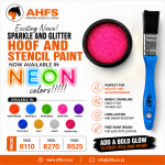 Sparkle And Glitter Stencil Paint With Paint Brush