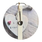 Round Bamboo Bread Board - Grateful