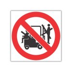 No Lifting On Forklifts Safety Sign PV29