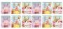 X12-PIECE Birthday Cakes Style Gift Bags Set - 18 23 10CM.