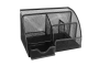 7 Compartments Mesh Stationary Desk Organizer With Drawer
