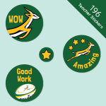 Sports Teams - Springbok Merit Labels - English