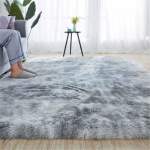 Smte Soft Fluffy 150 X 200 Rug Grey With Keychain
